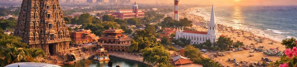 Car rental in Chennai to visit the secret treasures of intimate and colorful Madras?