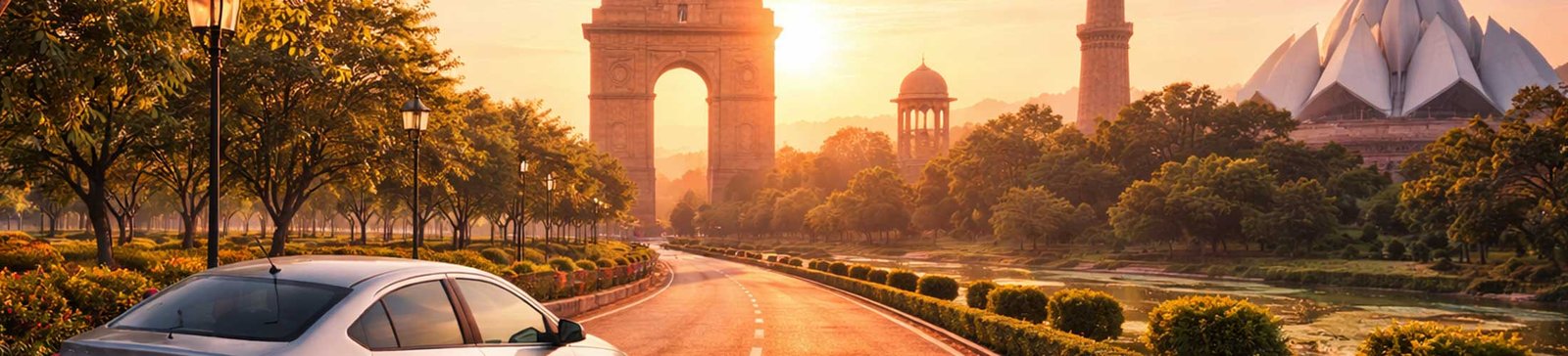 Car rental in Delhi, places to visit?